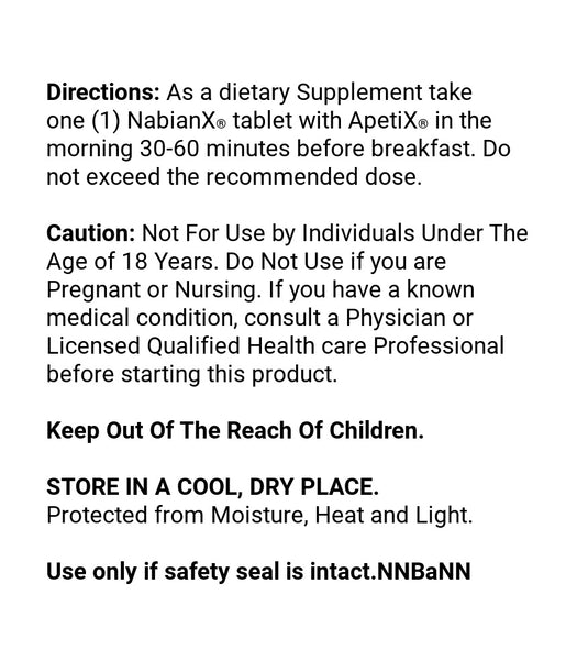 NabianX® / ApetiX® Enhancer 20 Tablets